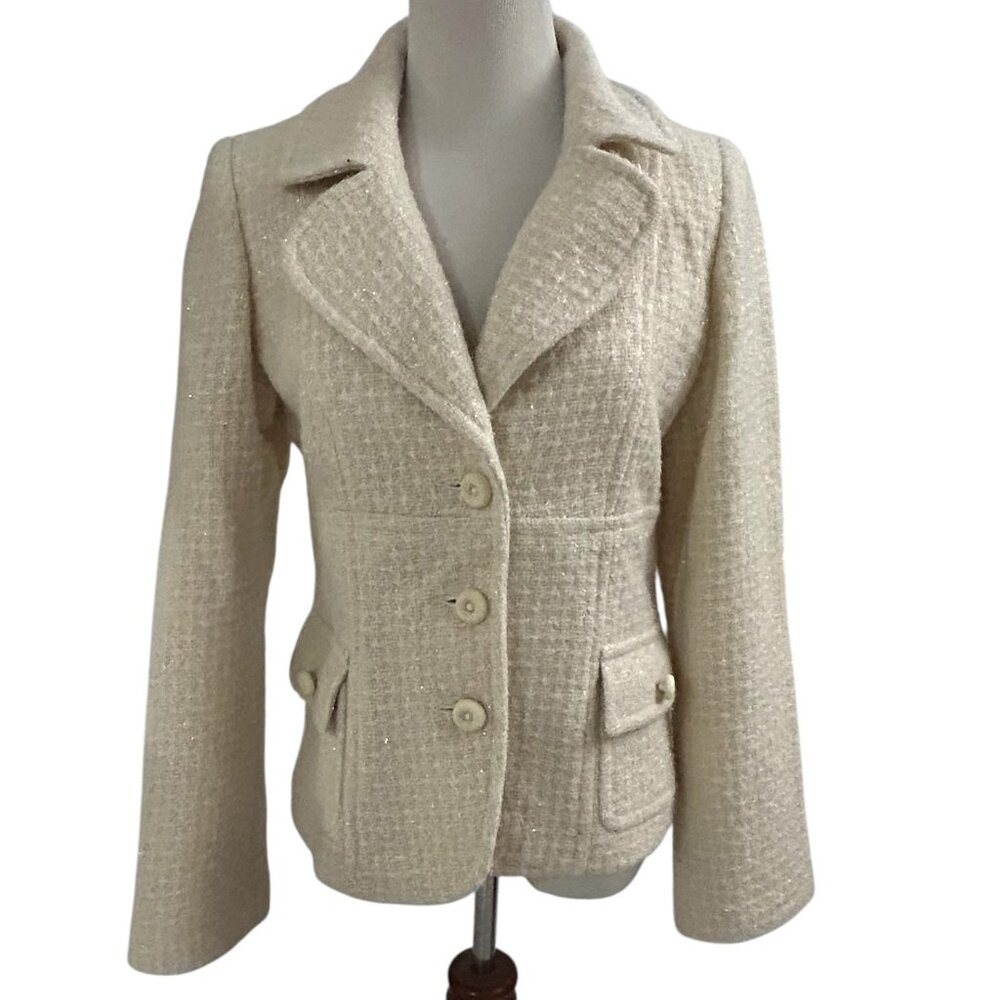 Marvin Richards Cream Textured Blazer Vintage  NWT